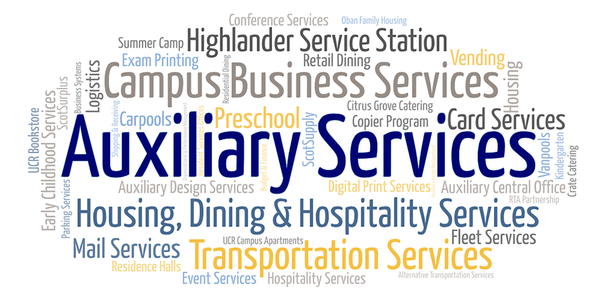 Auxiliary Services Word Cloud